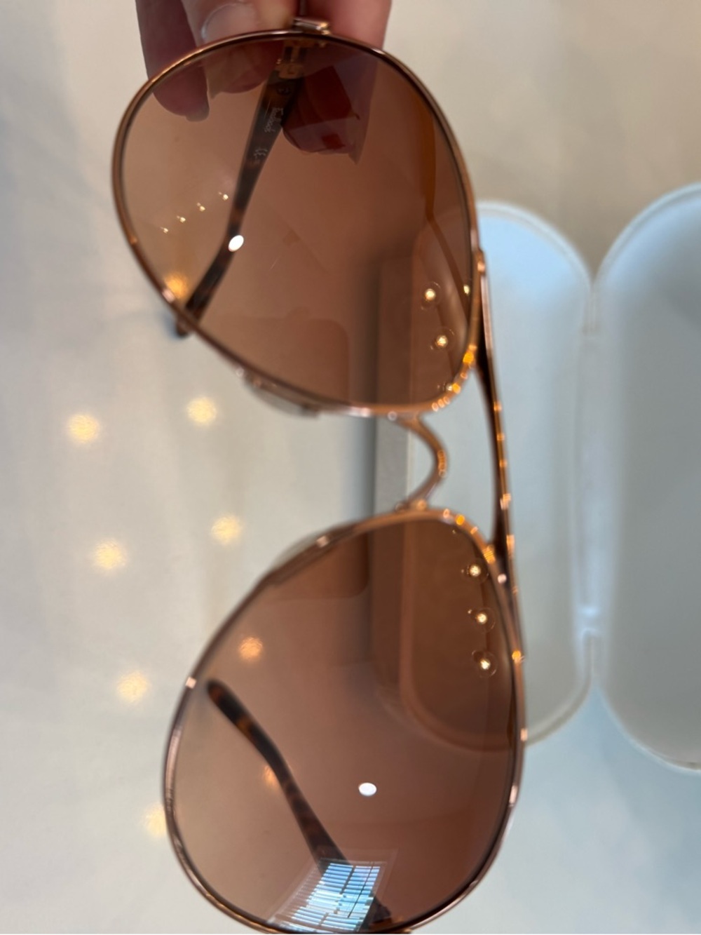 Oakley Feedback Aviator Tortoiseshell Sunglasses with Rose Gold trim NWOT - Picture 13 of 15